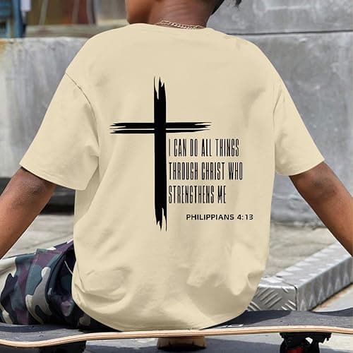 KEEVICI Boys Christian Graphic Tees God Jesus Shirts for Kids Cross Faith Bible Verse Inspirational Religious Cotton T Shirt thumbnail 6