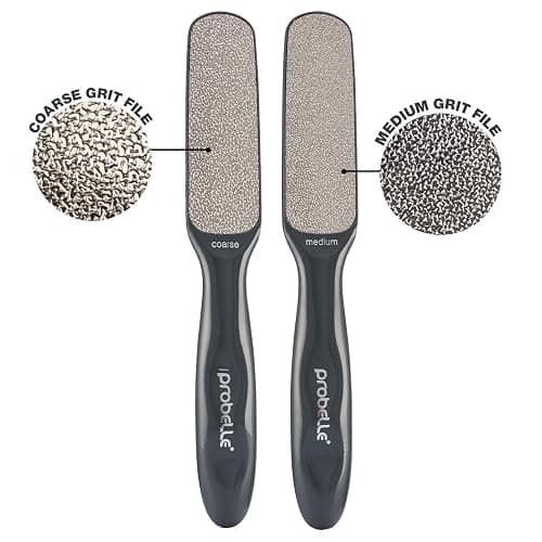 Probelle Double Sided Multidirectional Nickel Foot File Callus Remover - Immediately Reduces calluses and Corns to Powder for Instant Results, Safe Tool (Dark Grey) thumbnail 2