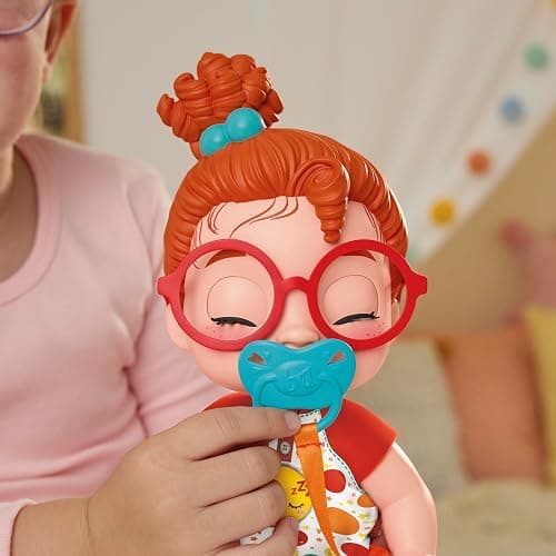 Baby Alive Lil Dreamer Dottie Doodle Sleepy Baby Doll Set, Red Hair, Fun Sleepover Theme, Preschool Toys for Girls & Boys 3 Years & Up thumbnail 9
