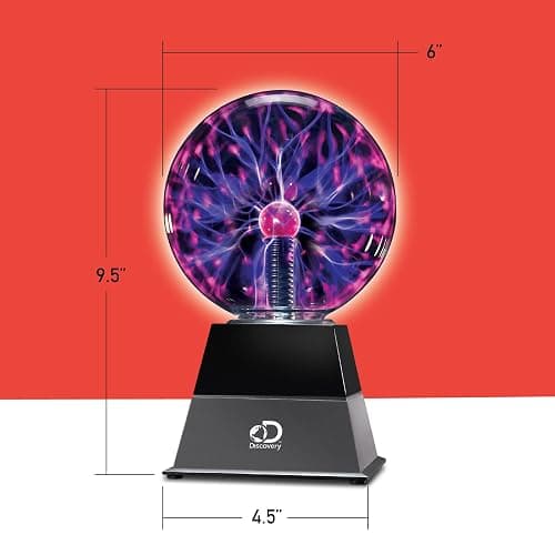 Discovery™ Plasma Globe Lamp, Touch & Sound Sensitive Lightning, Interactive Electric Plasma Ball for Hands-On STEM Learning, Plug-in Bedroom & Desktop Decorative lamp thumbnail 3