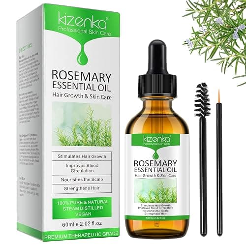 Rosemary Hair Growth Oil, Rosemary Essential Oil, Rosemary Oil for Hair Growth | Eyebrow and Eyelash Growth | Skin Care, 100% Pure Natural Hair Oil Serum, Stimulates Hair Growth, 60ml - Image 1