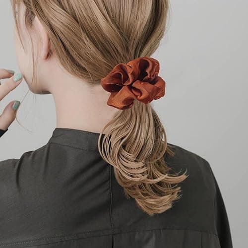 Hair Scrunchies for Women - Hair Ties No Damage Both for Thick Hair or Thin Hair Curl Hair No Crease Scrunchies Ponytail Holder No Hurt Your Hair thumbnail 8