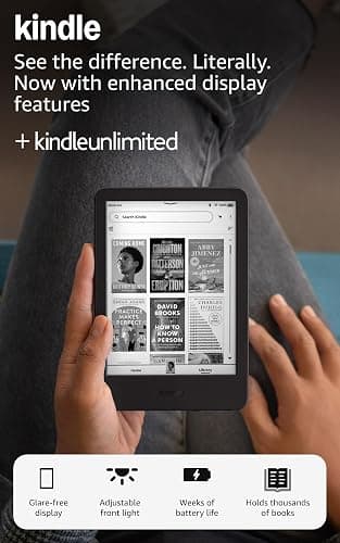 Amazon Kindle 16 GB (newest model) - Lightest and most compact Kindle, now with faster page turns, and higher contrast ratio, for an enhanced reading experience - Without Lockscreen Ads - Black + 3 Months of Kindle Unlimited (with auto-renewal) thumbnail 2