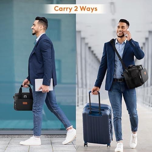 Lifewit Medium Lunch Bag Insulated Lunch Box Soft Cooler Cooling Tote for Adult Men Women, Black 12-Can (9L) thumbnail 8