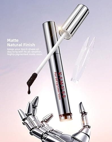 KIMUSE Lip Stain, Long Lasting Lip Stain Peel Off, Waterproof Peel Off Lip Liner Stain, Transfer-Proof Lip Tint Stain with Tweezer, Highly Pigmented Color, Matte Finish thumbnail 9
