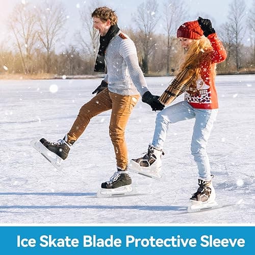 Cyrank 1 Paar Sport Hockey Blade Guards, Eishockey Skate Blade Guards Kunststoffabdeckung mit Spring Ice Skating Protector für Kinder Erwachsene Eiskunstlaufschuhe thumbnail 8