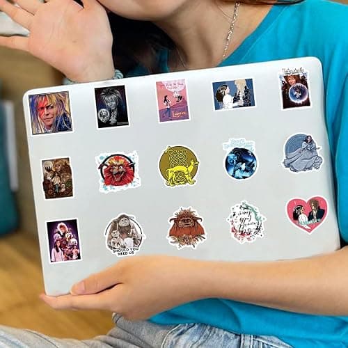 62Pcs Labyrinth Stickers Pack, Aesthetic Vinyl Waterproof Decals for Water Bottle,Laptop,Phone,Skateboard,Scrapbooking,Bumper Decor for Kids Teens Adults Fans for Party Supply Decor thumbnail 2