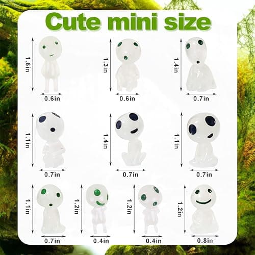 CCINEE 20Pcs Glow in Dark Tree Elves Fairy Luminous Ghost Micro Landscape Accessories Miniature Tree Elves Decoration for Garden Landscape Aquarium Dollhouse Potted Plants Decoration thumbnail 2