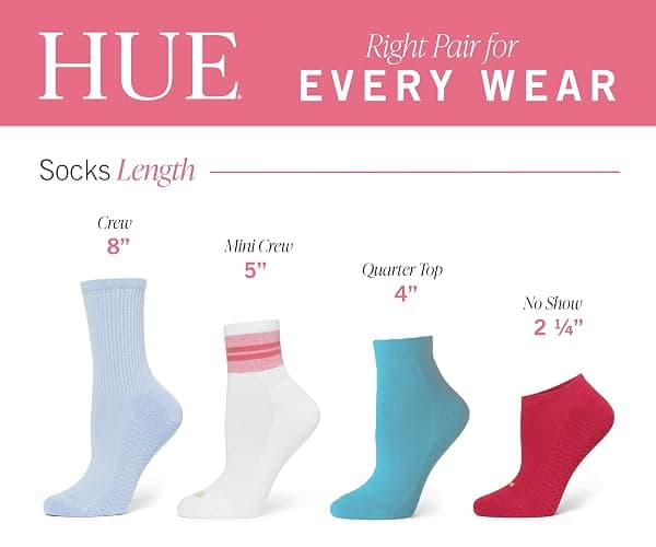 HUE Women's Mini Crew Socks (6-Pack) thumbnail 7