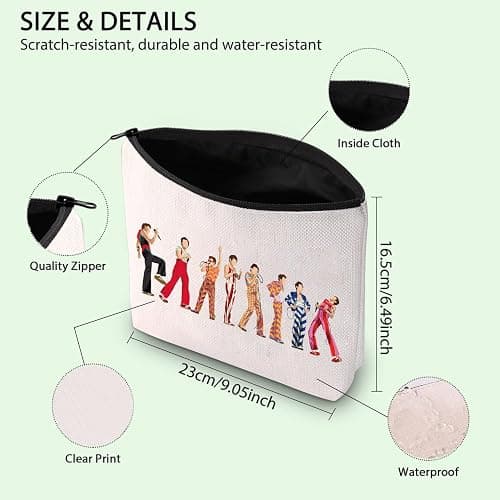 Singer Inspired Makeup Bag Singer Merch Makeup Bag Singer Song Lover Fans Zipper Pouch Music Lovers Gifts (H-Singer UK) thumbnail 3