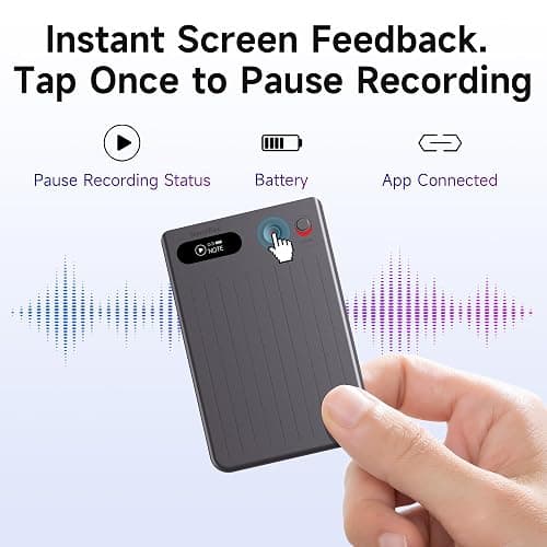 Mugukue AI Voice Recorder, 64GB Audio Note Recorder – 73H Battery, USB-C Fast Charge, Magnetic Clip, 118-Language Transcription, AI Noise Cancellation, App Control, for Lectures, Meetings, Calls- Gray thumbnail 7