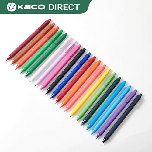 Kaco PURE Gel Pens Assorted Color Ink 20 Pieces 0.7mm, Medium Point, Aesthetic Cute Stationery Pens for Journaling Note Taking Pens thumbnail 8
