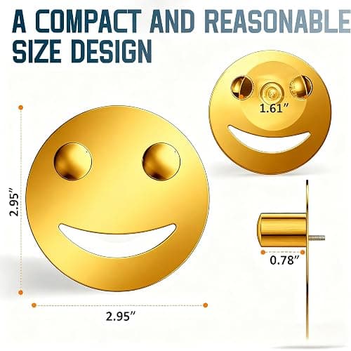 Yoshiky Stainless Steel Smiley Face Sponge Holder, Silver Sink Caddy Organizer Storage with Suction Cup for Kitchen, Kitchen Accessories Decor Scrubber-Gold thumbnail 2