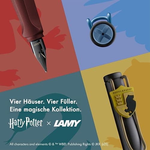 Lamy safari Harry Potter Ravenclaw™ Füller – Special Edition Füllhalter mit Wappen des Hauses - Stahlfeder in Strichbreite M – mit ergonomischen Griff – inkl. Tintenpatrone T10 blau – Rechtshänder thumbnail 5