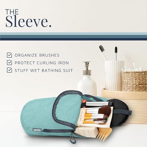 Toiletry Bag Kit Set: Hanging Travel Toiletry Bag + 311 TSA Cosmetic Liquid Bag + Ultralight Accessory Organizer Pouch thumbnail 6