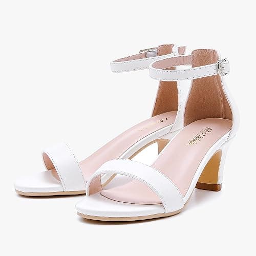Motasha Girls Heel Sandals Girl Dress Shoes Open Toe Ankle Strap High Heels Pump Sandals Wedding Party for Little Big Kid thumbnail 6