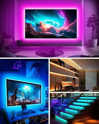 Daymeet TV LED Backlight, 9.8ft for TV Behind 32-60 inch TV Led Lights for Monitor Backlight RGB Led Light Strip, USB Powered Lights with Remote Music Sync Bluetooth APP Control thumbnail 8