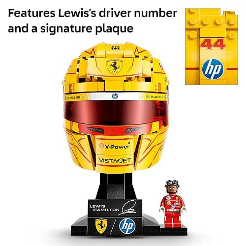 LEGO Editions Scuderia Ferrari HP Lewis Hamilton Helmet - Building Set for Teens, Ages 14+ - Collectible F1 Display - Bedroom or Home Office Decor - Gift for Racing Fans - 43022 thumbnail 4