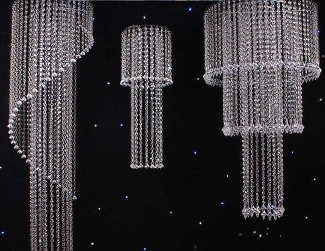 VOVOV 10 Pack (1000CM/30.5FT) Beaded Trim Clear Crystal Garland Chandelier Octagon Beads Chain thumbnail 6