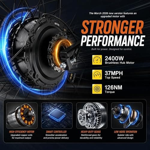 Riding'times Upgraded GT73 Pro / GT54 Pro Electric Dirt Bike for Adults Teens, 3000W 60V 50MPH / 2400W 48V 37MPH Long Range Dirtbike, Motorcycle Tire, UL2849 All Terrain Ebike thumbnail 3
