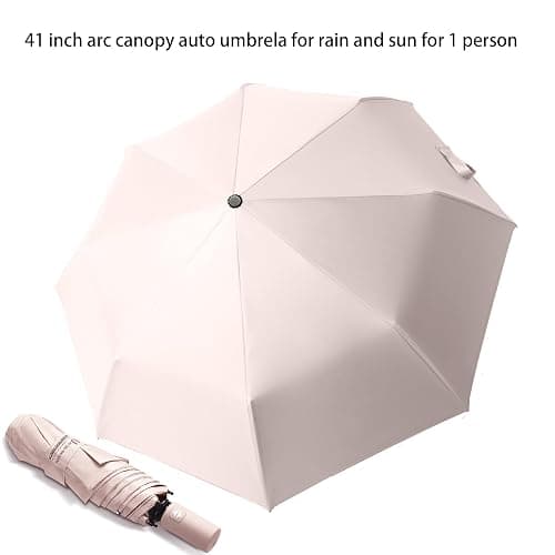 BAODINI Small UV Protection Travel Umbrella Compact for Rain and Sun UPF 50+ Windproof Portable 42 inch Umbrella for Women and Men thumbnail 4