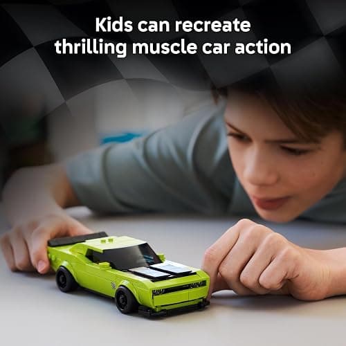 LEGO Speed Champions Dodge Challenger SRT Hellcat Sports Car Toy - Building Set for Learning, Play and Display - Kids Toy for Boys and Girls, Ages 9+ - Birthday Gift Idea for Race Car Fans - 77237 thumbnail 3