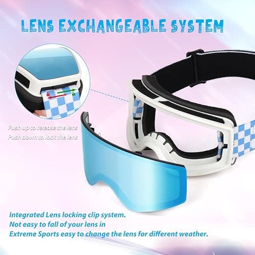 EXP VISION Ski/Snowboard Goggles Parent-child Snow Goggles Over Glasses for Men, Women Youth Kids thumbnail 4