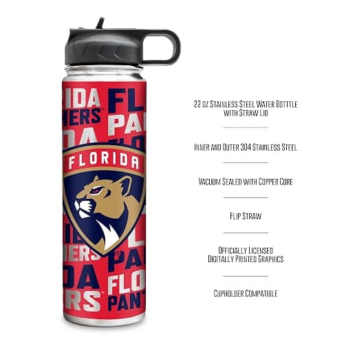 Rico Industries NHL Hockey 22oz Stainless Steel Tumbler with Lid - Great For Coffee, Tea, Water or Cocktails thumbnail 5