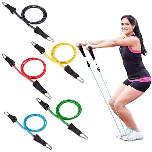 Fit Simplify Resistance Tube Bands 12 Piece Set with Instruction Booklet thumbnail 6