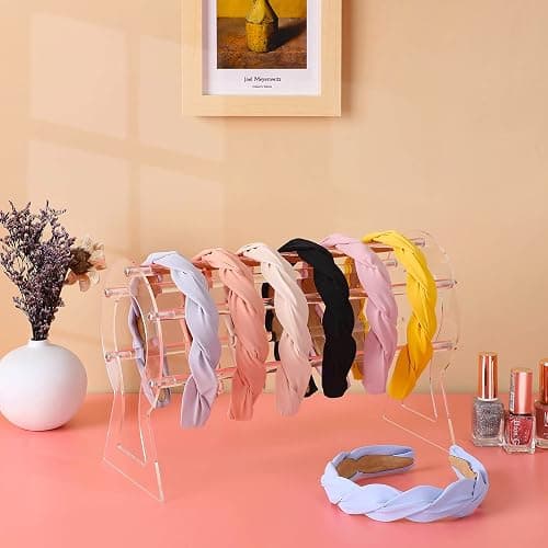 Suneerplay Headband Holder, Clear Headband Organizer, Acrylic Hair Hoop Display Stand, Hairband Rack Holder, Headband Storage Holder for Women and Girls thumbnail 2