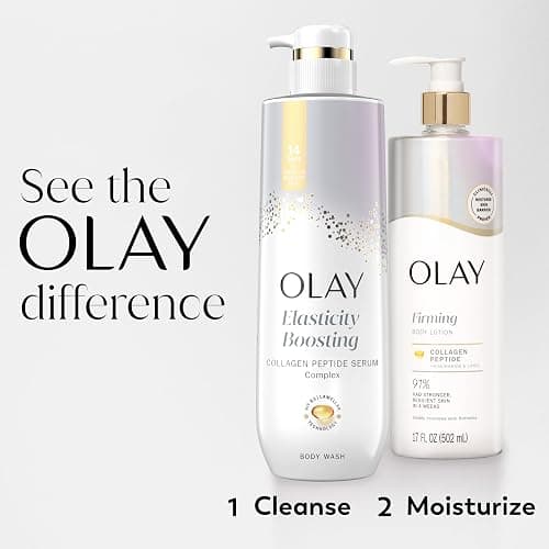 Olay Body Lotion for Women, Firming with Collagen Peptides Serum, Visibly Firmer Skin, 24hr Moisture & Hydration, Fast Absorbing Formula, Vitamin B3 Complex, For All Skin Types, 17 fl oz thumbnail 10
