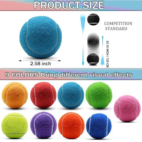 SHYUJAJIE Tennis Balls, 20 Pack Training Tennis Balls,High Elasticity Practice Tennis for Beginner, Exercise Playing Balls for Pet Dog thumbnail 4