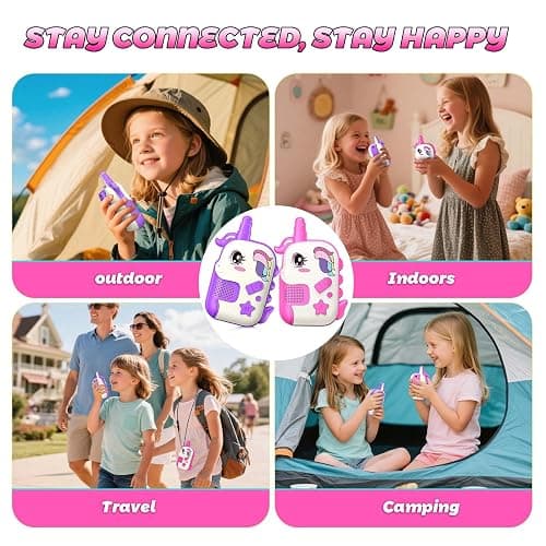 Rechargeable Walkie Talkies Toys for Girls: Unicorn Toys Walkie Talkies for Kids 2 Pack Christmas Birthday Gifts for Grandkids 3 4 5-7 Year Old Girls Age 4-5 6-8 Years Old Stocking Stuffers thumbnail 6