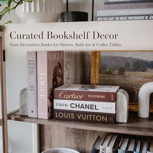 PROBENEX 4 Pcs Decorative Books | Not for Storage, Cardboard Box, Assembly Required, Photography Props, No Real Book | Modern Coffee Table, Minimalist Home Room Decor, Home Staging, Magazine-Ready thumbnail 5