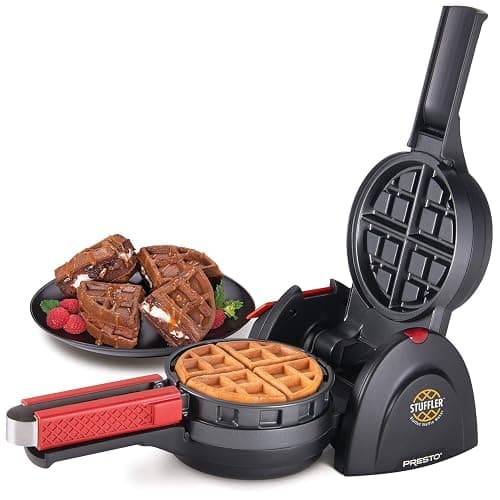 Presto 03512 Stuffler Stuffed Waffle Maker, Belgian, Large, Black thumbnail 3
