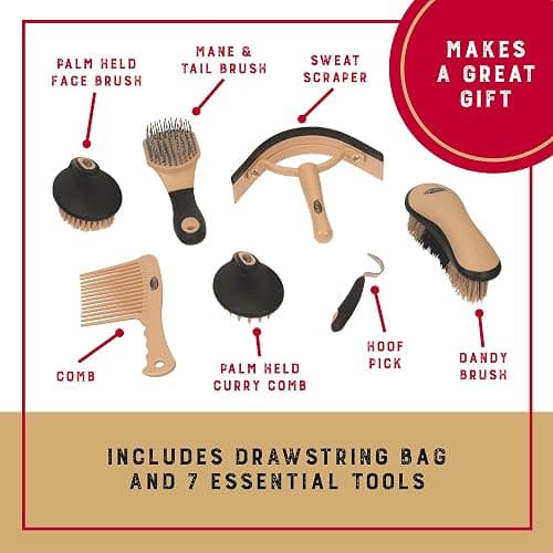 Weaver Leather Grooming Kit, Black/Beige, 65-2055-BK thumbnail 4