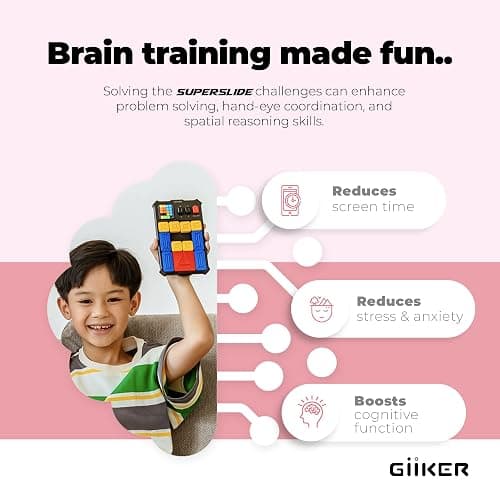 GiiKER Super Slide Puzzle Games, Original 500+ Challenges Brain Teaser Puzzle, Toys for Kids Teens, Travel Games Birthday Stocking Stuffers for Boys Girls, Activities for Road Trips thumbnail 4