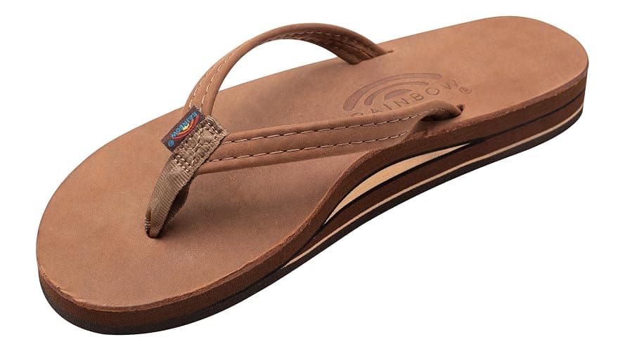 Rainbow Sandals Women's Double Layer, Narrow Strap, Leather Sandals w/Arch - Image 1