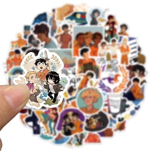 50 Percy Jackson Stickers Pack, Movie Theme Anime Cartoon Waterproof Vinyl Stickers for Water Bottle, Car Bumper, Luggage & More, Cute Graffiti Decals for Teens, Girls, Boys & Adults thumbnail 7