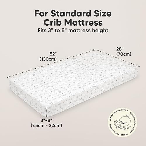 KeaBabies 2-Pack Organic Crib Sheets for Boys, Girls - Fitted Crib Mattress Sheet Neutral, Breathable Jersey Cotton Cover for Baby Bed, Toddler Mattress, Soft & Cute Prints (Woodland) thumbnail 2