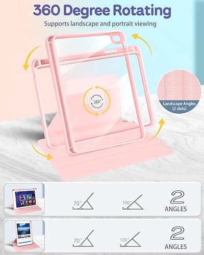Uppuppy for iPad mini 4 Case for iPad mini 5th Generation Case - 360 Rotating Stand Folio Smart Cover with Pencil Holder for Women Girls, Christian Words for Apple Tablet Mini 7.9 inch 2019/2015 thumbnail 3