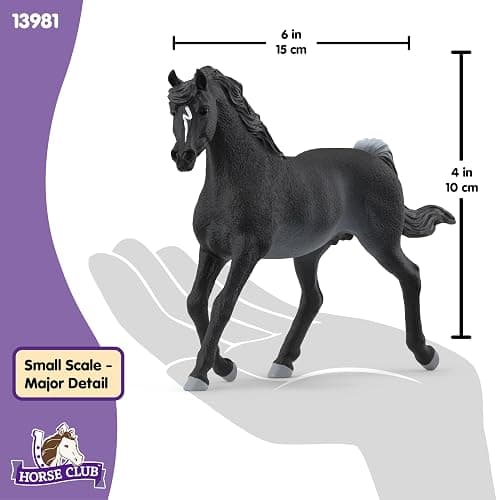 Schleich Horse Club - Rabicano Arabian Stallion Figurine - Pony Figures for Girls and Boys - Toys for Kids Ages 5+ thumbnail 2