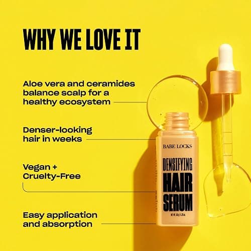 Babe Original Locks Densifying Hair Serum for Men and Women, Promotes Thickness in Thinning Hair & Hair Loss thumbnail 4