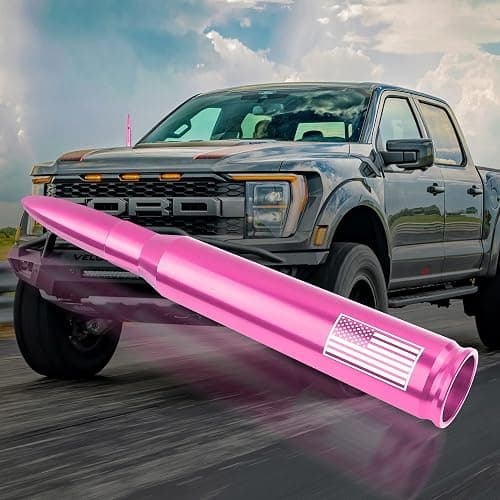 Upgrade American Flag Car Bullet Antenna,Truck Exterior Accessories Antenna Toppers Compatible with GMC,Chevy Silverado,Dodge,Ford,Jeep Antennas Replacement (Premium Pink - U.S. Flag) thumbnail 6