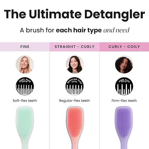 Tangle Teezer Ultimate Detangler Brush for Wet & Dry Hair, Eliminates Knots & Reduces Breakage for All Hair Types, Apricot Blaze thumbnail 8