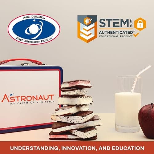 Astronaut Foods Freeze Dried Ice Cream Sandwich | Vanilla | 6-Pack | The Original Astronaut Space Ice Cream Sandwich | Made in the USA with 100% Ice Cream | No Freezer, No Mess, No Melt thumbnail 6