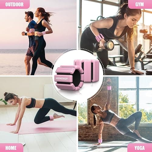 Pilates Wrist Ankle Weight for Women, Adjustable Weight Set of 2 | Soft Silicone, Strong Hook & Loop, Wearable Arm Leg Weight for Walking, Yoga, Barre, Strength Training at Gym & Home thumbnail 7