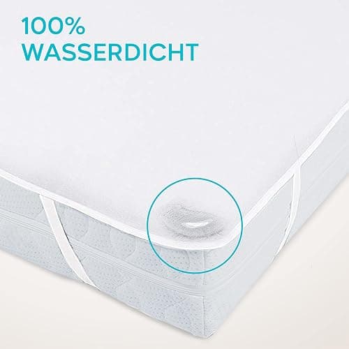 Matratzenschoner Wasserdicht 90x200cm Oeko-TEX Zertifiziert von Twinzen - Matratzenschoner 90 x 200 Wasserundurchlässig aus Atmungsaktiver Baumwolle mit 4 Eckgummis thumbnail 2