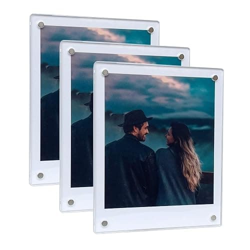 SULEPE 3.5x4.25” Magnetic Polaroid Picture Frame, Fridge Magnet Frame for Polaroid Now i-Type/600/SX-70/OneStep+/Instax Square Wide 300/200/210 Photo [3 Packs 6 Panels] - Image 1