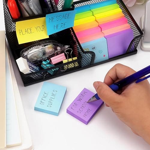 24 Pads Sticky Notes 1.5x2 inch Bright Colors Self-Stick Pads Total 1920 Sheets thumbnail 2